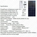 4X100W Tempered glass monocrystalline solar power system high efficiency