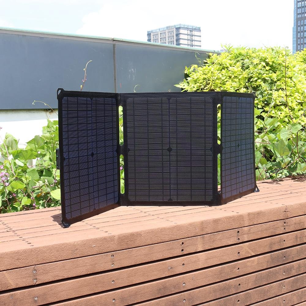 100W  353X430MM  Flexible Folding Solar Panel For RV Yacht Camping Traveling 3