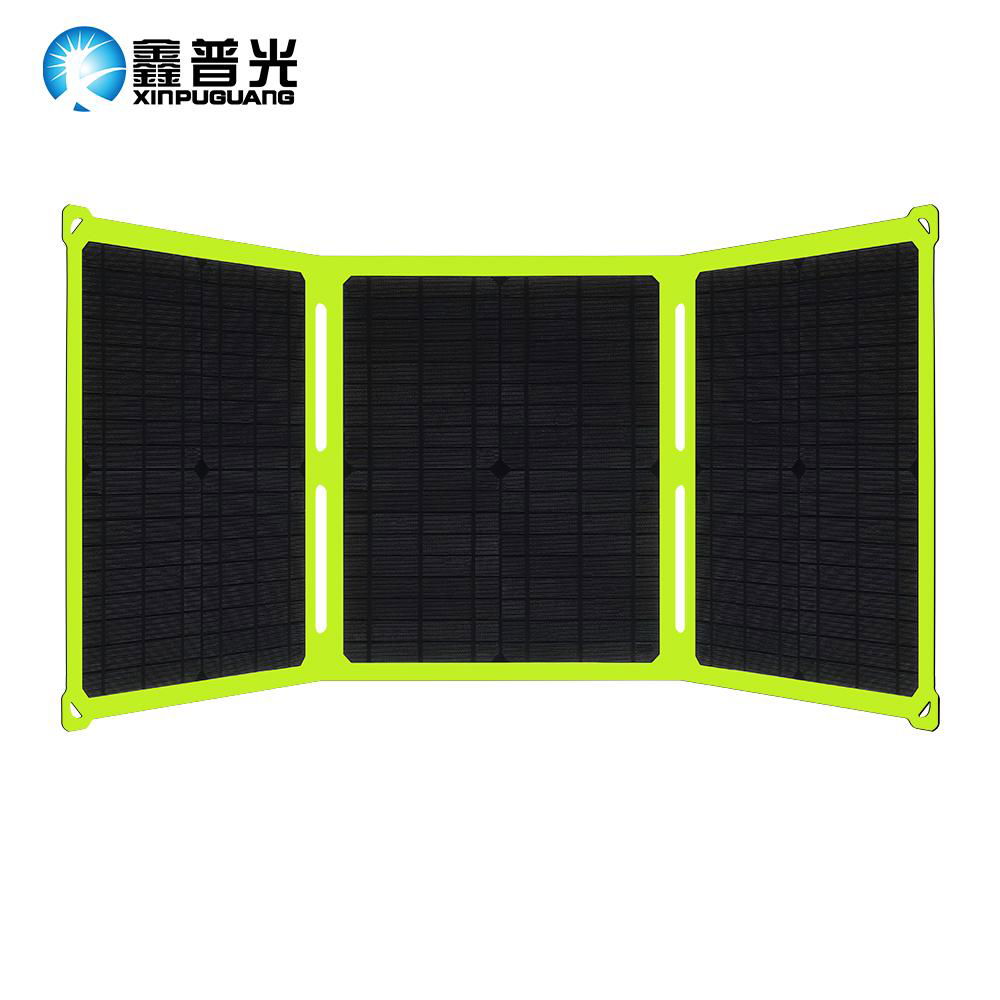 100W  353X430MM  Flexible Folding Solar Panel For RV Yacht Camping Traveling