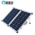120W 18v 560*550*37mm Portable Folding Solar Panel Charger Kits Tempered Glass 