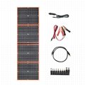 18V 80W Foldable Solar Panel With DC Socket Adapter Plug Alligatoer Clip And USB 1