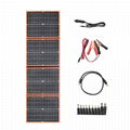 18V 80W Foldable Solar Panel With DC Socket Adapter Plug Alligatoer Clip And USB