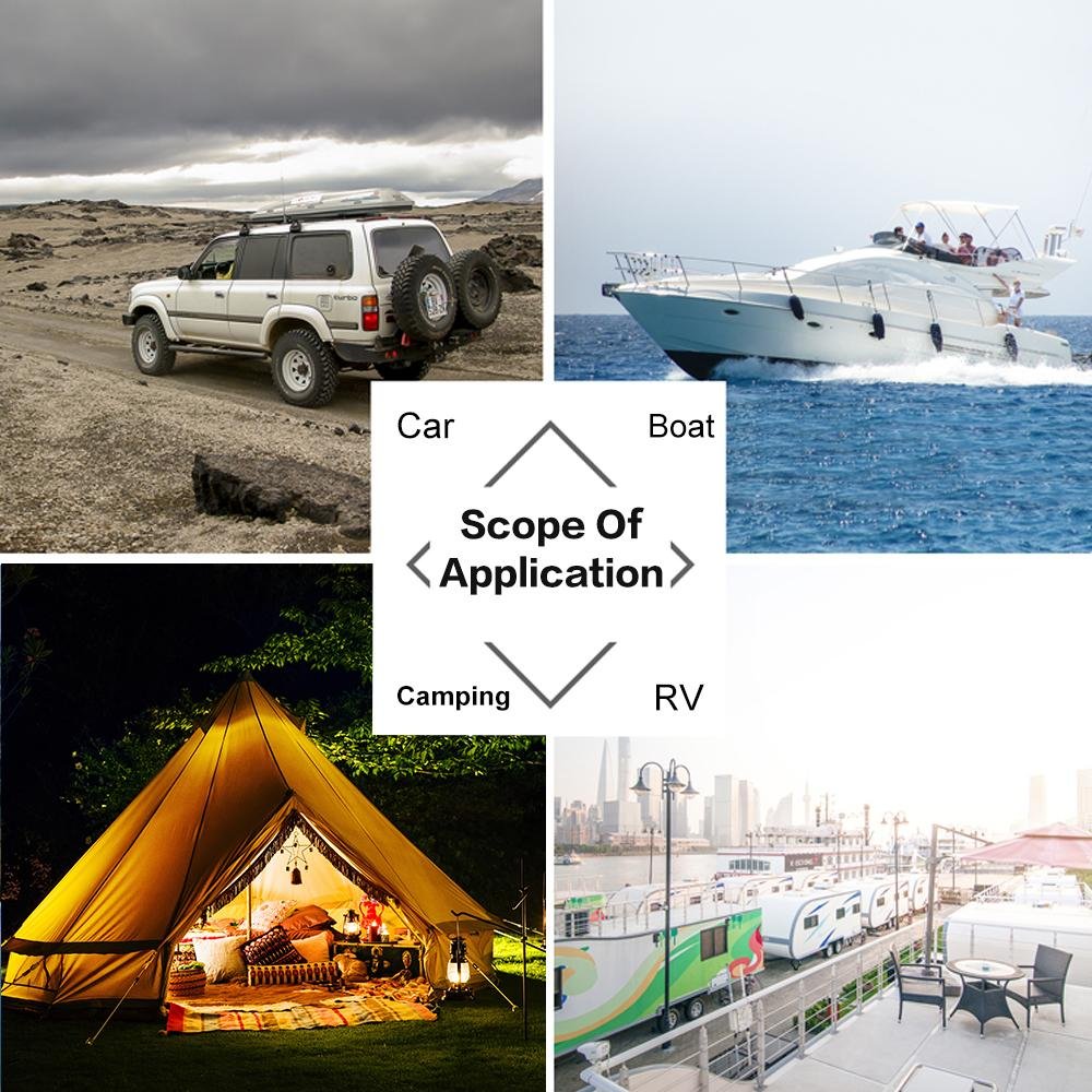 18V 200W ETFE Portable Solar Energy Solar Kit For RV Boat Caravan 4