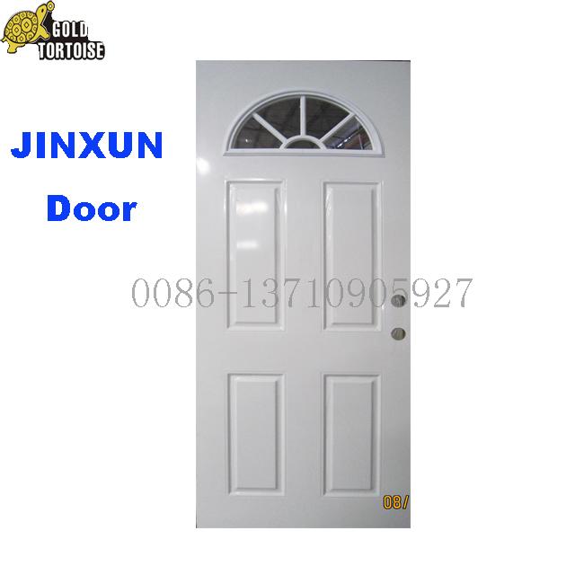 Metal Door With SUNBURST Glass,Half Moon Glass Door 2