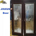 Steel Door With Oval Glass American Style,Entry Door 3