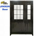 Steel Door With Oval Glass American Style,Entry Door 5