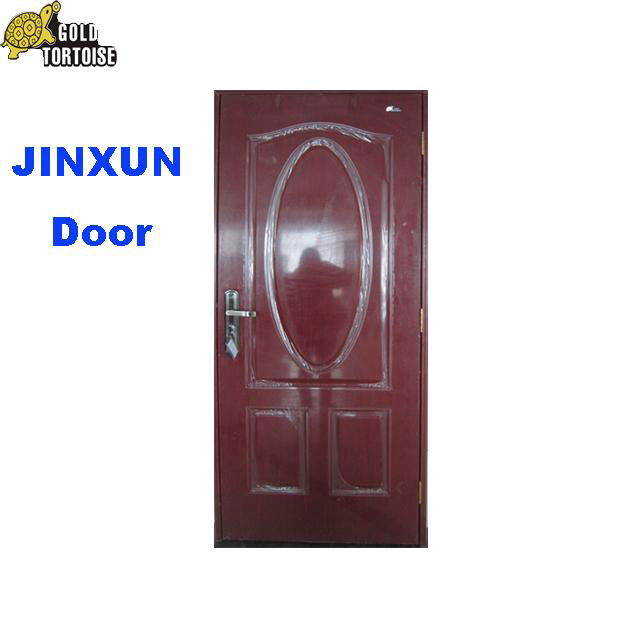 (inteiror steel door),2 panel black walnut,steel panel door 2