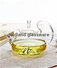 Handmade Borosilicate glass tea pot