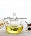 金兰耐高温玻璃茶壶定制大号玻璃花茶壶厂家 3