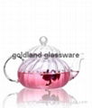 Handmade Borosilicate glass tea pot  4