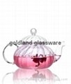 金蘭耐高溫玻璃茶壺定製大號玻璃花茶壺廠家