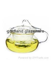 Handmade Borosilicate glass tea pot  5