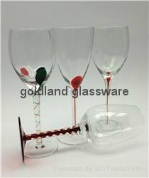 金兰彩色玻璃杯定制炫彩玻璃厂家 3