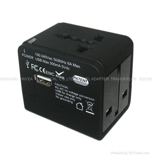 Universal Travel adapter with USB Charger