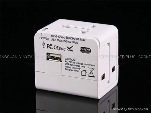 UNIVERSAL ADAPTER WITH USB Charger