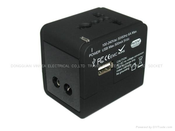 Universal Travel adapter with USB Charger 3