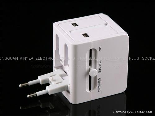 UNIVERSAL ADAPTER WITH USB Charger 4