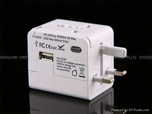 UNIVERSAL ADAPTER WITH USB Charger 5