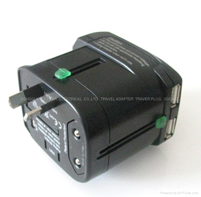 Universal Travel Adapter With DUAL USB Charger 3
