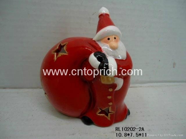 Santa with tealight candle holder