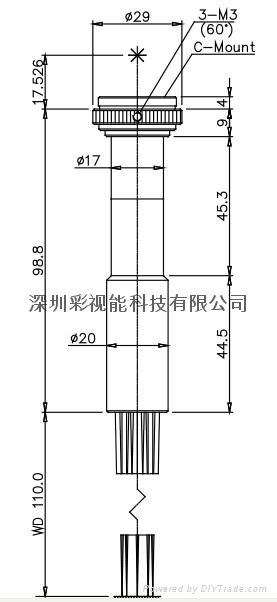 工作距離110mm 遠心鏡頭 3