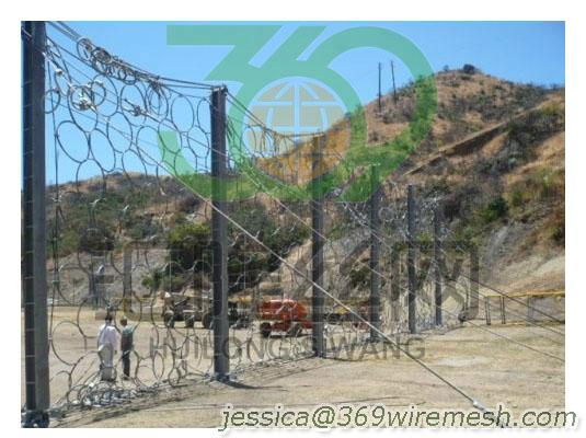 Flexible ring nets barrier for debris flow mudslides, Rockfall fences 3