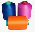 Colored polyester low elastic yarn 300D / 288F DTY for plush products 1
