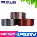 Environmentally friendly recycled polyester colored yarn from 50D to 1000D