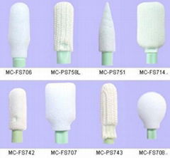 Antistatic cleanroom foam head swabs fabric head swabs