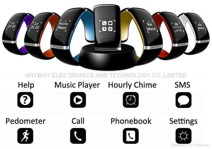 activity bracelet Wrist fashion Smart Bluetooth Watch for iPhone Samsung Android 3