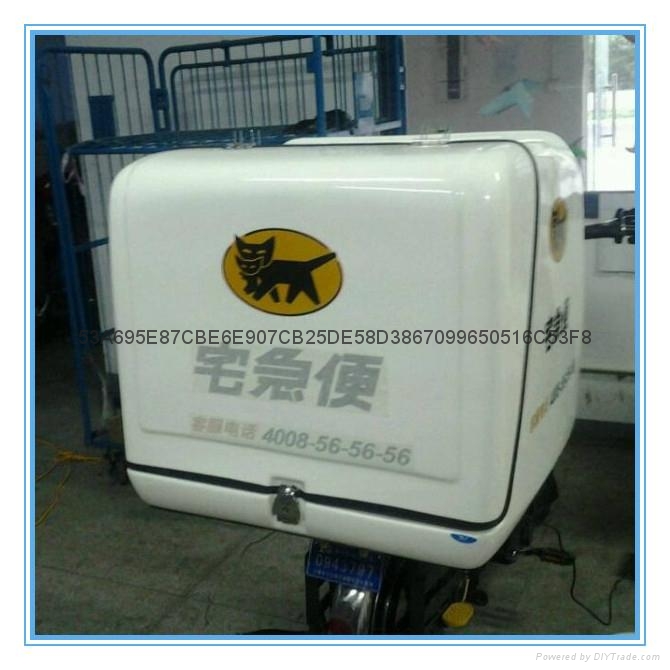 super large volume fiberglass plastic motorcycle delivery box JYB08