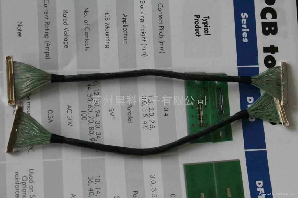 DF36/40 0.4pitch 40pin AWG42  thin  coaxial wire harness 3