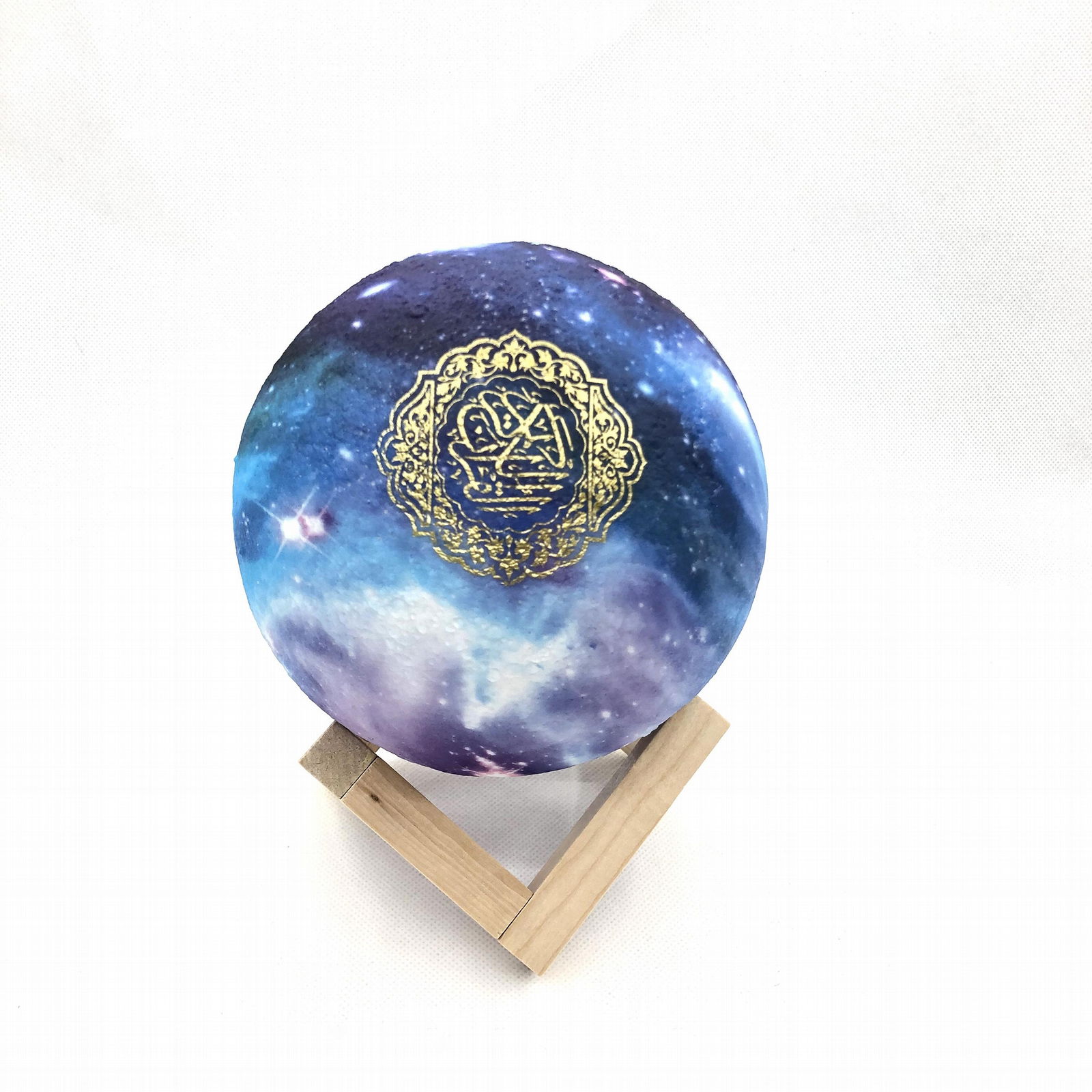 Muslim Quran starry sky painted moon colorful bluetooth speaker lights 5