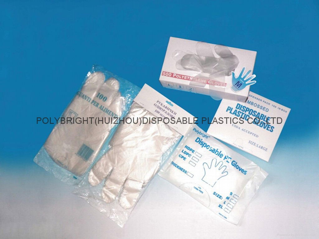Disposable LDPE and HDPE and CPE  glove,gloves 2