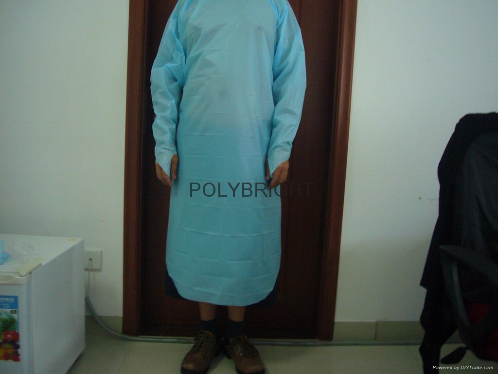 Disposable CPE surgical gown