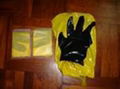 Disposable PE glove adhere to the PE bags for pets 