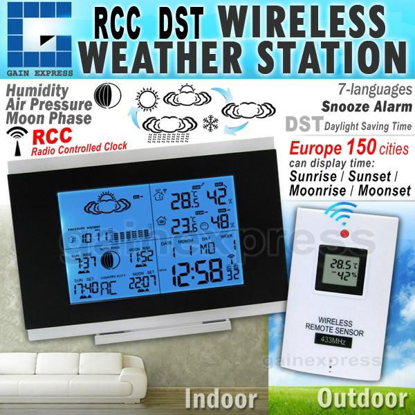 Digital Wireless Indoor Outdoor Weather Station Thermometer