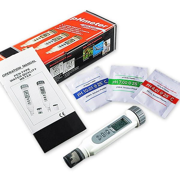 Waterproof pH meter with Temperature + Auto Calibration 2