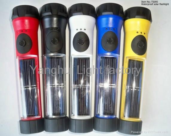 waterproof solar flashlight