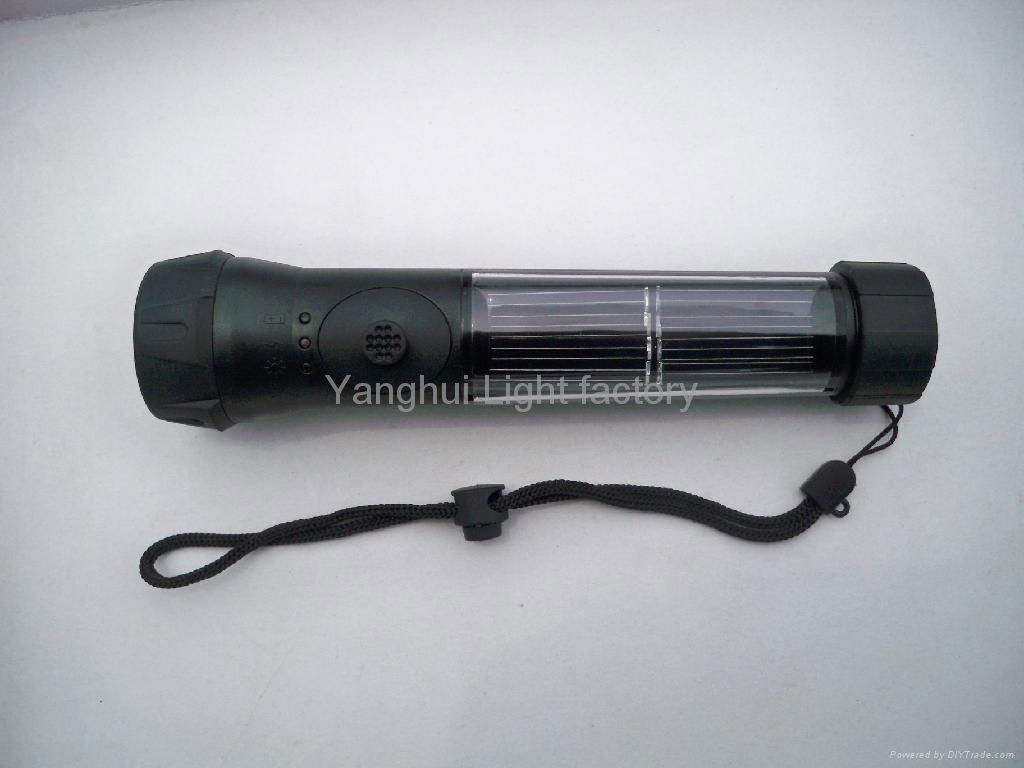 Waterproof solar flashlight 2