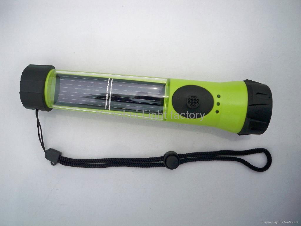 Waterproof solar flashlight 3