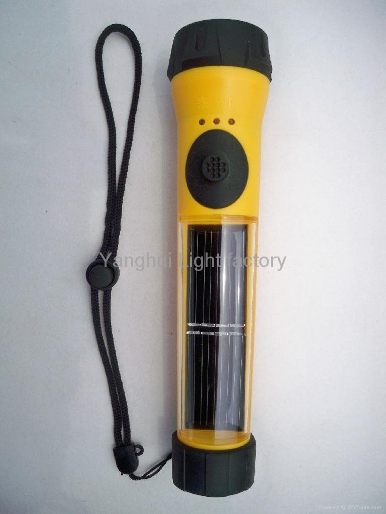 Waterproof solar flashlight 5