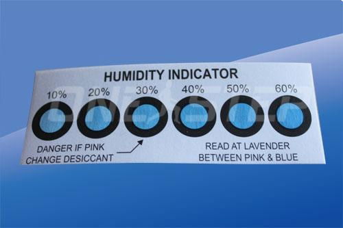 6 Spots humidity indicator cards 