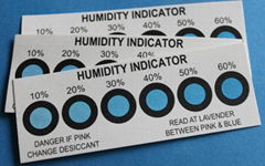 湿度显示卡电子元器件真空防潮包装用湿度敏感标签PCB LED专用