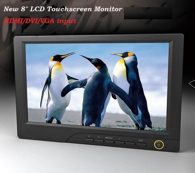 8inch Touch Screen LCD Monitor with HDMI or DVI Input