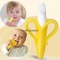 Silicone Banana Toothbrush High Quality And Environmentally Safe Baby Teether Te