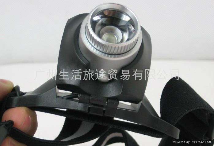 西安旋转调焦无级变光LED强光头灯 2