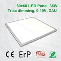 CE,RoHS ErP 600X600 45W LED flat panel 