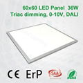 CE,RoHS ErP 600X600 45W LED flat panel