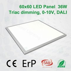 CE,RoHS ErP 600X600 45W LED flat panel 